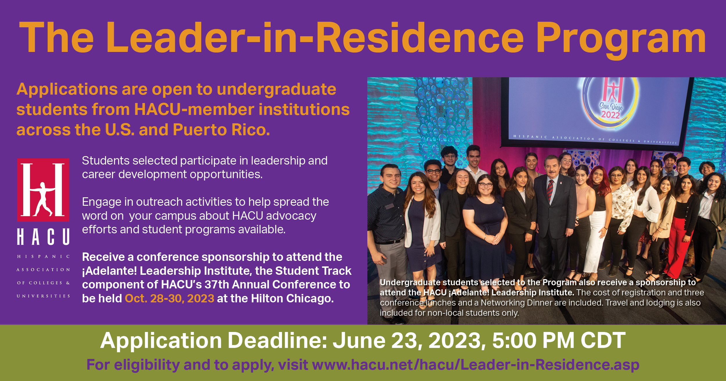 HACU accepting applications for LeaderinResidence Program for